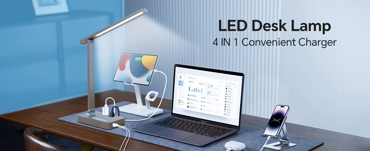 Desk Lamp with USB Charging Port