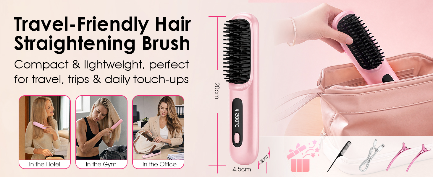 hair straightener brush