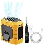 Rican Portable Waist Fan, Rechargeable Waist Fan with Clip On, 8000mah Wearable Fan Belt Fan with...