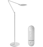 Honeywell F01 LED Floor Lamp, Dimmable Standing Light with Remote, White | Sunturalux Eye-Caring ...