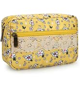 JINSI Makeup Bag, Medium Padded Travel Cosmetic Bag for Women, Cute Toiletry Organizer Pouch with...