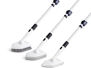 Moku Home 3-in-1 extendable tub tile scrubber brush suitable for all surfaces