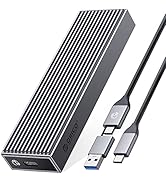 ORICO M.2 NVMe SSD Enclosure Aluminum Tool-Free Adapter, 10Gbps USB3.2 USB-C M2 Reader for M.2 PC...