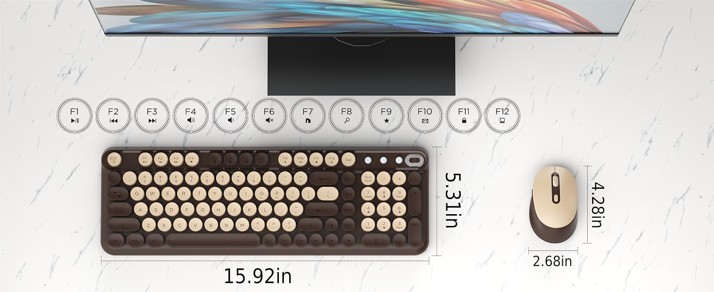 Wireless Keyboard and Mouse Combo