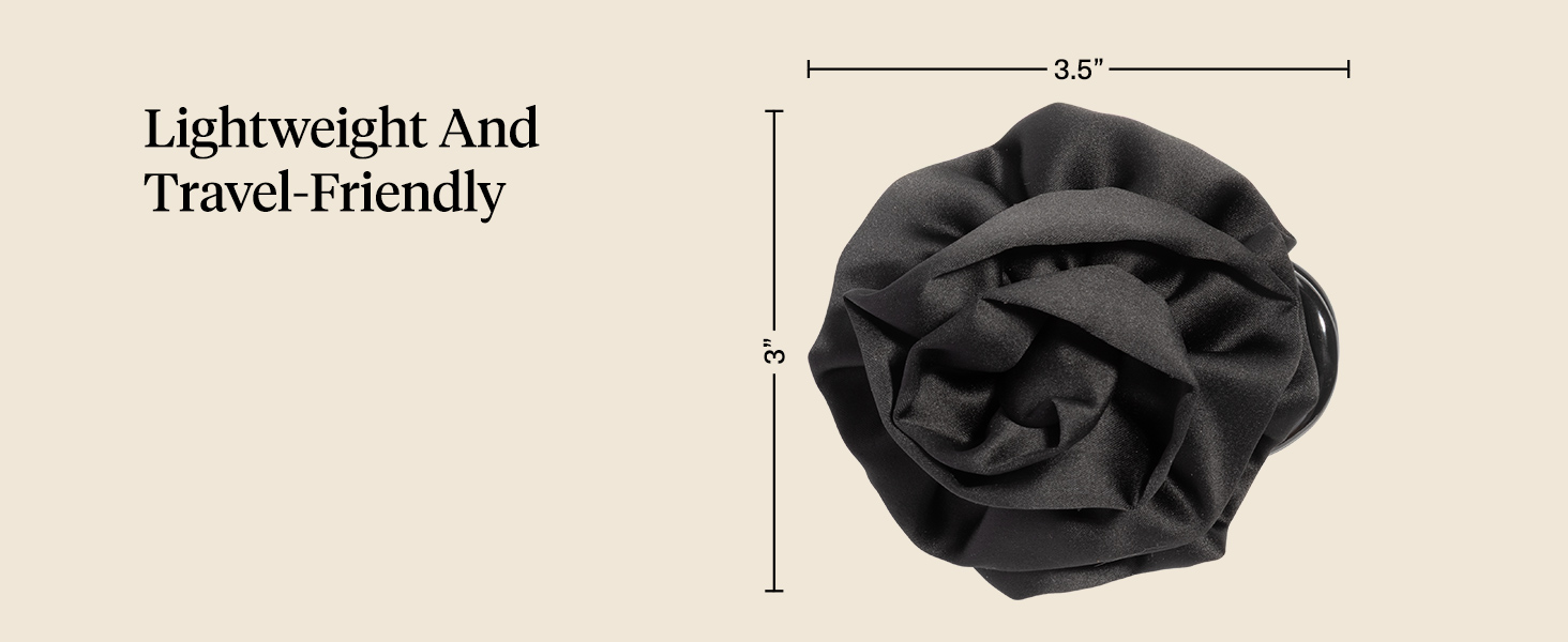 Kitsch Medium Satin Rosette Flat Claw Clips for Women - Stylish Flat Hair Clips,