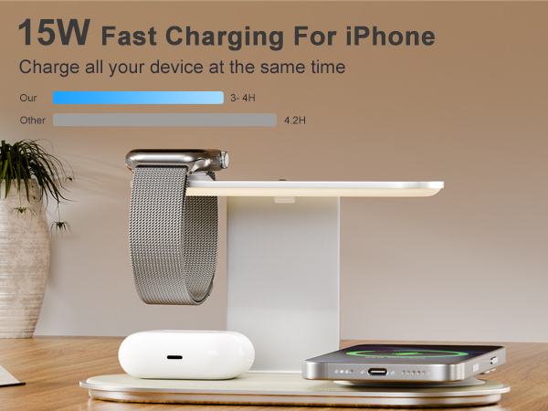 4 in 1 wireless charging station