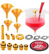 Ultimate No Spill Coolant Funnel Kit - 19-Piece Spill-Free Radiator Funnel Set, Spill Proof Radia...