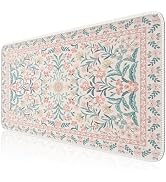 HAOCOO Desk Matt for Desktop, Cute Desk Pad for Keyboard and Mouse,Non-Slip Pink Keyboard Mat for...