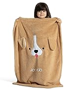 Delta Children Personalized Sherpa Throw Blanket for Kids, Tan Dog