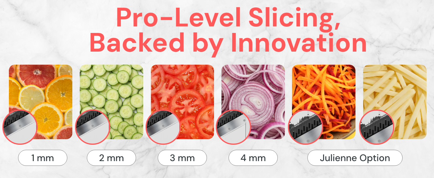 Fullstar handheld mandoline slicer 4 slices and julienne options