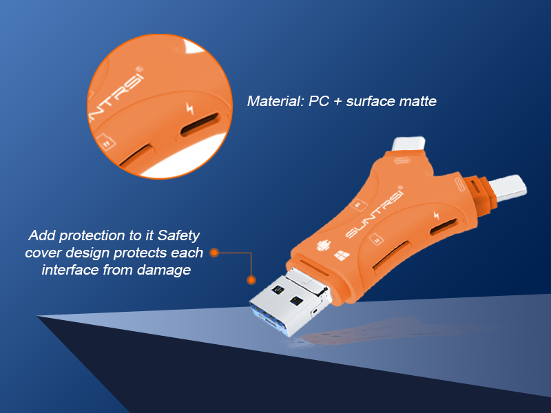 The extensive format support of the memory card reader