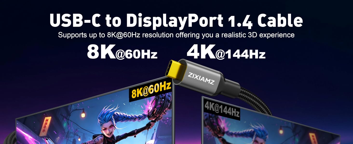8k usb c to dp cable