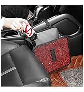 wedfish Foldable Trash Cans with Rhinestone, Bling Car Bin for Seat Organizer &amp; Decorations, Univ...