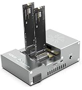 AOKO M.2 NVMe/SATA SSD Cloner with Cooling Fan,USB-C 10Gbps NVMe Clone Docking Station,SSD to USB...