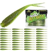 LUCKYFISHING Soft Plastic Baits 20PCS/30PCS/40PCS Forked Tail Fishing Soft Bait for Bass Walleye ...