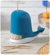 Jonah Toothpick Holder by Peleg Design - Cute Whale Toothpick Dispenser - Fun and Decorative Plas...