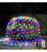 WBao Solar Christmas Net Lights, 200LED 8.4ft x 5.2ft Christmas Bush Lights with Remote, 8 Lighti...