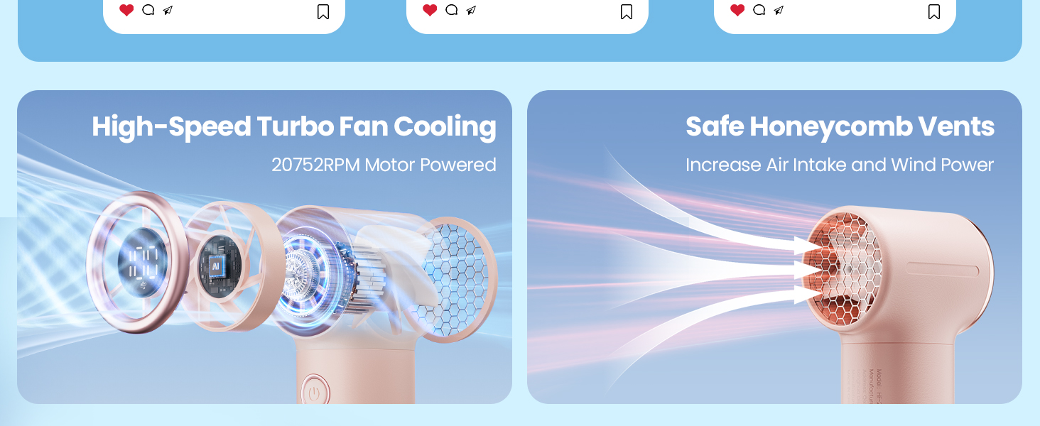 turbo fan small portable fan pocket fan tiny safe design turbo motor for commuting party sleeping