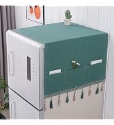YUZHANGHE Fridge Dust Cover Front Load with Storage Pockets Washer Dryer Top Protector Anti-Slip ...