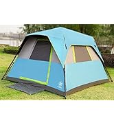 EVER ADVANCED Blackout Instant Camping Tent 6 Person Cabin Tents for Family with Rainfly, 60s Eas...