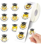 JarThenaAMCS 600Pcs Kindergarten Graduation Stickers You Did It Smile Expression Theme Student Re...