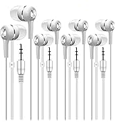 Yoley Bulk Earbuds Headphones 100 Pack, Wholesale Disposable Ear buds Bulk Earphones for Classroo...