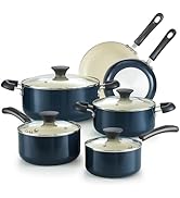 Cook N Home Pots and Pans Set Nonstick, 10-Piece Ceramic Kitchen Cookware Sets, Nonstick Cooking ...