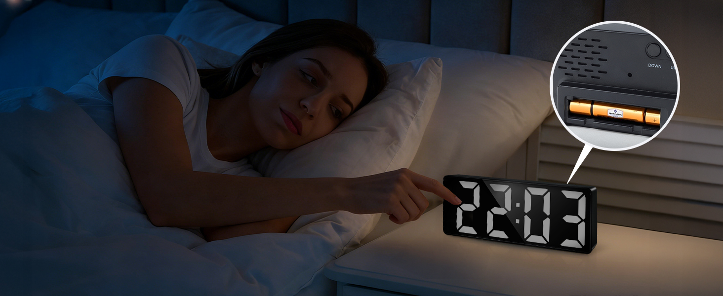 DIGITAL ALARM CLOCK BATTERY OPERATED