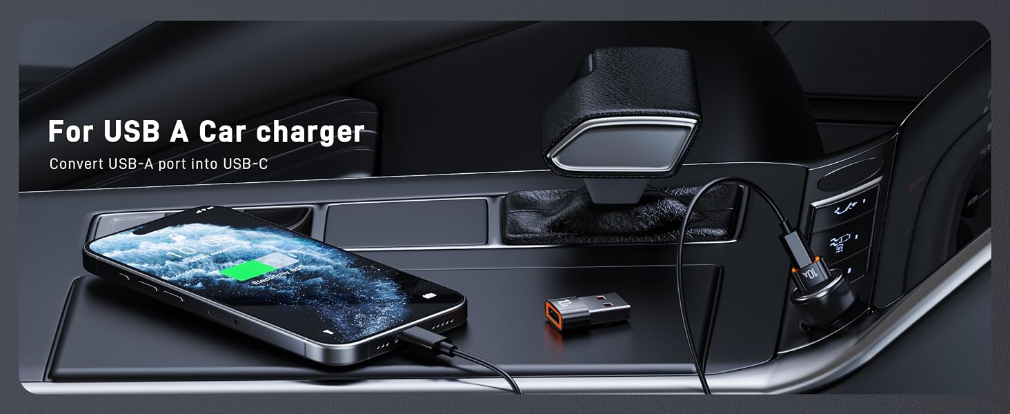 usb male to usb c female adapter 10 pack