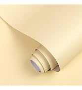 Abyssaly Yellow Contact Paper,Solid Peel and Stick Wallpaper for Cainets,Self Adhesive and Remova...