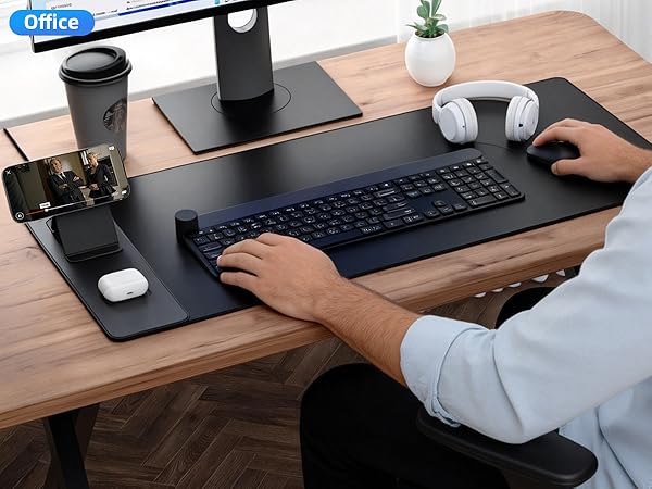Wireless Charging Mouse Pad with Magnetic Phone Stand