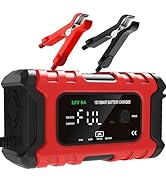 Car Battery Charger, 12V 6A Smart Battery Trickle Charger, 12V Automotive Battery Maintainer Desu...