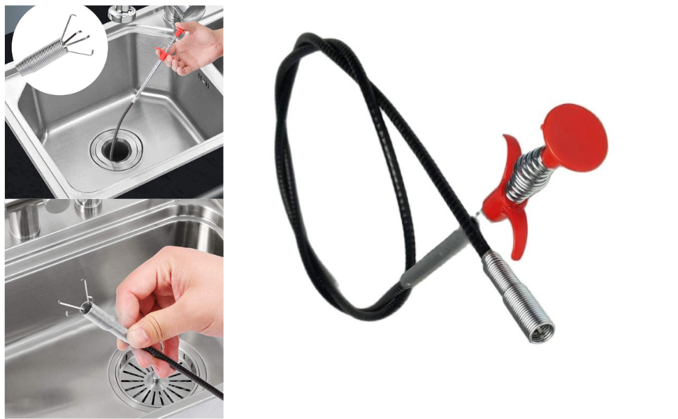 Flexible claw grabber drain cleaner for hair removal and clog retrieval long reach tool for kitchen