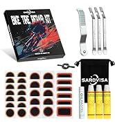 SARDVISA 40 PCS Bike Tire Repair Kit, Bicycle Inner Tube Puncture Patch Kit with 30 PCS Vulcanizi...