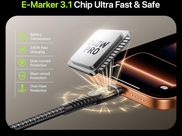 usb c cable fast charging 240W