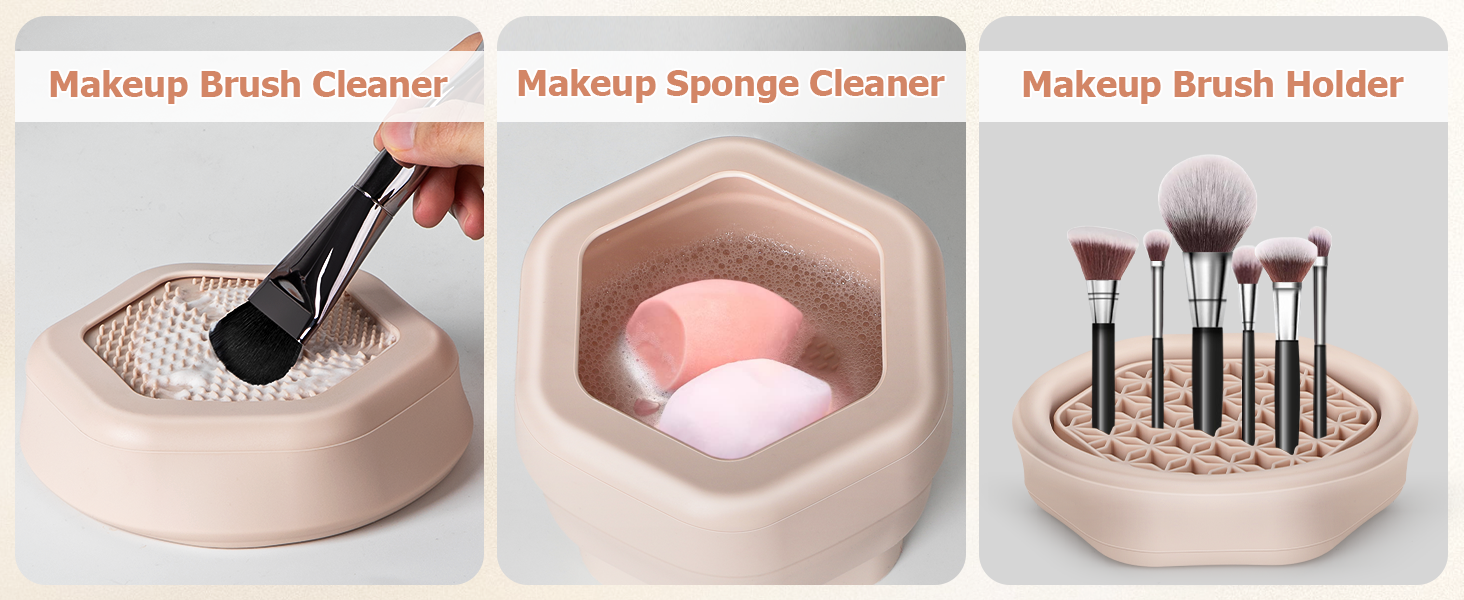 Electric makeup brush cleaner machine make up brush cleaner women foundation brush cleaner holder 