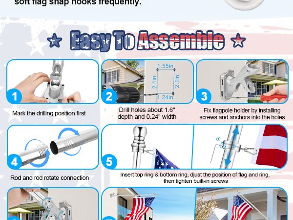 304 stainless steel flag carabiner clips