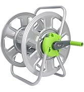 YESTAR Metal Garden Hose Reel Cart Hold 130 FT-5/8" Hose, Portable Water Pipe Holder for Outside ...