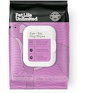 Pet Life Unlimited Dog Ear Wipes, Dog Eye Wipes - Plant-Based Dog Ear Cleaner Wipes with Moisturi...