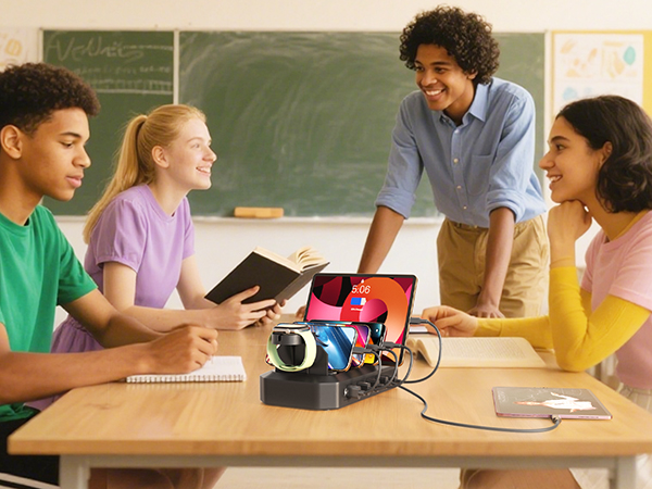 charging station for multiple devices Apple iPhone watch stand usb charging station android