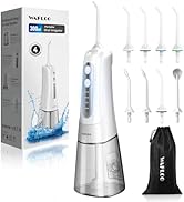 Cordless Water Dental Flosser for Teeth, with 8 Jet Tips, 300ML Tank Oral Irrigator Portable with...