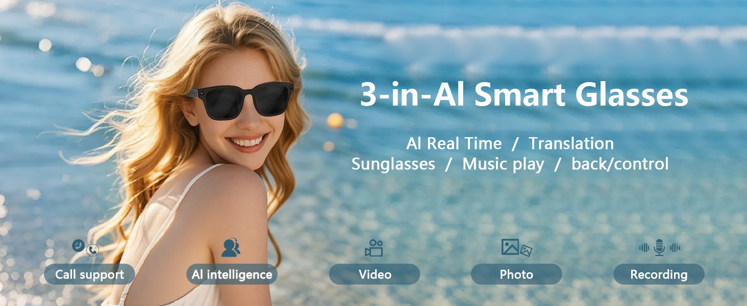 smart glasses with camera and bluetooth