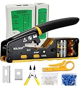 Solsop Pass Through RJ45 Crimp Tool Kit Ethernet Crimper CAT5 Cat5e Cat6 Crimping Tool Kit