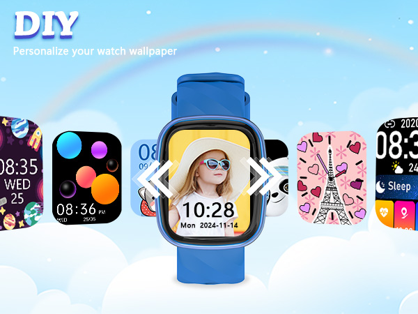 kids smart watch, kids fitness tracker, smart watch for boys girls ages 8-12, waterproof kids watch