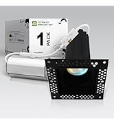 ASD Trimless 2 Inch LED Recessed Lighting, 15W 120V Commercial Square Downlight, Canless Dimmable...