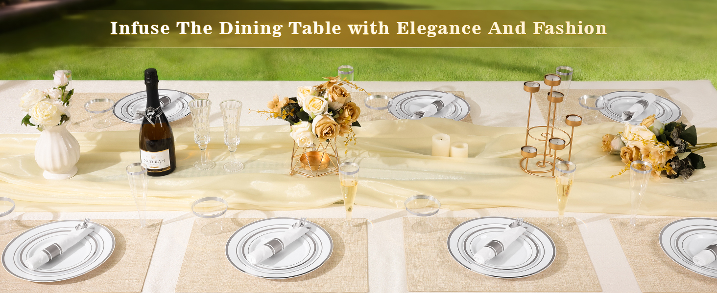 plastic party plates set
