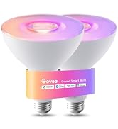 Govee Par38 Flood Light Bulbs, 1300Lm Smart Flood Light Outdoor 2-Pack | IP65 Waterproof, Smart O...