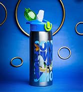 Zak Designs Sonic the Hedgehog Water Bottle for Travel and At Home, 19 oz Vacuum Insulated Stainl...