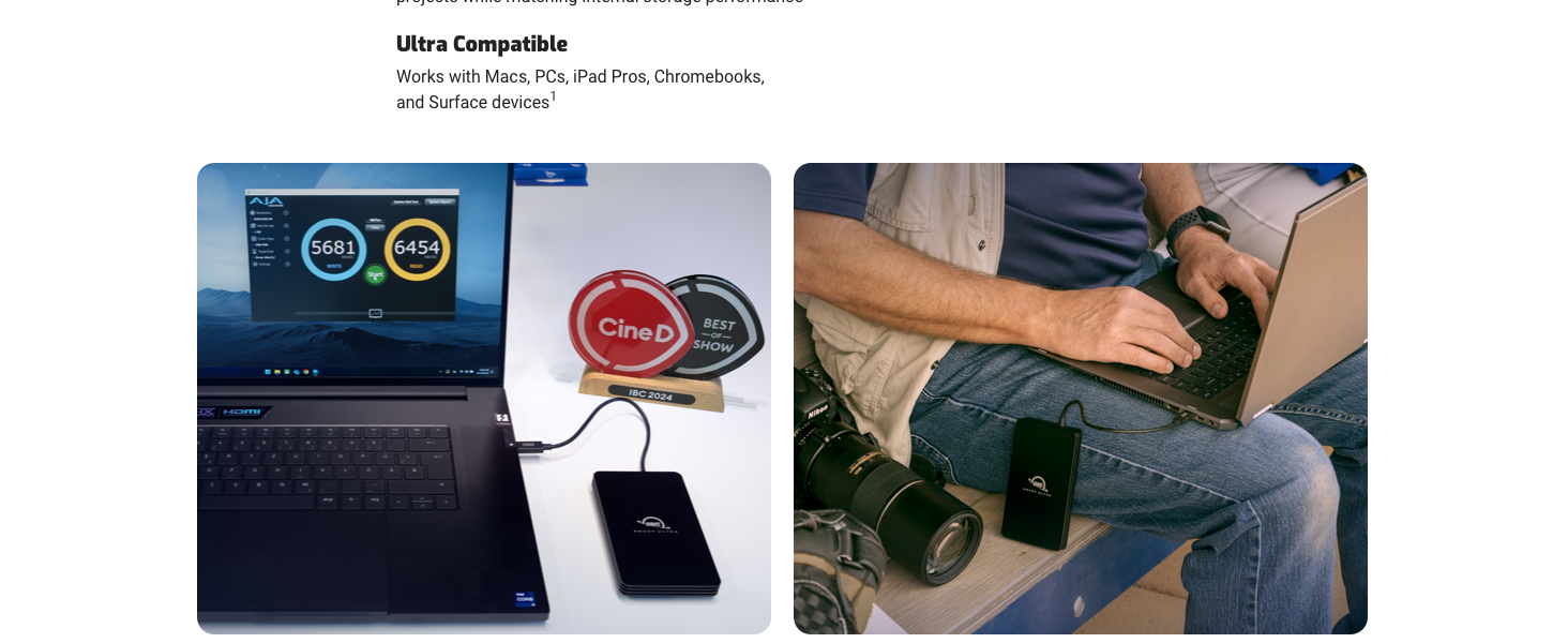 THNDERBOLT 5 4 3 TB5 USB-C EXTERNAL PORTABLE STORAGE ENCLOSURE SSD DRIVE BUILT IN CABLE USB4