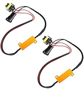 Zosgrew 2 PCS Car H11 LED Canbus Decoder, 50W 6ohm LED Light Resistor Anti-Flicker Eliminator, Re...